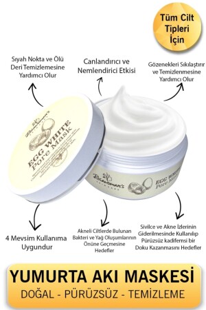 EGG WHİTE MASK - Yumurta Akı Maskesi Leke ve Gözenek Giderici 65234 - 2