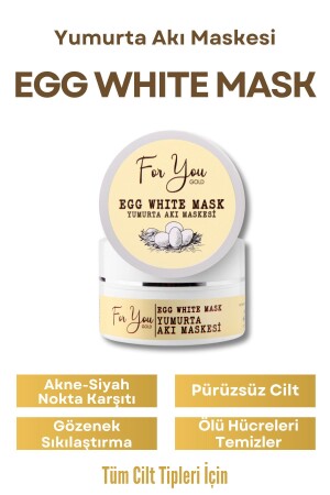 Egg White (YUMURTA MASKESİ) Pore Gözenek Maskesi - Gözenek Temizleyici Maske ewm - 4