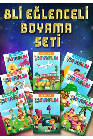 Eğlenceli Boyama Kitabı Seti 8'li - 1