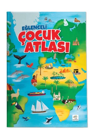 Eğlenceli Çocuk Atlası (dev Boy- Karton Kapak- Renkli- Eğlenceli- Eğitici) - 1