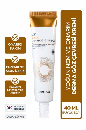 Egzama Ve Kırışıklık Karşıtı Salyangoz Özlü Nemlendirici Göz Kremi Dr. Snail Derma Eye Cream 40 ml 8809445616508 - 2