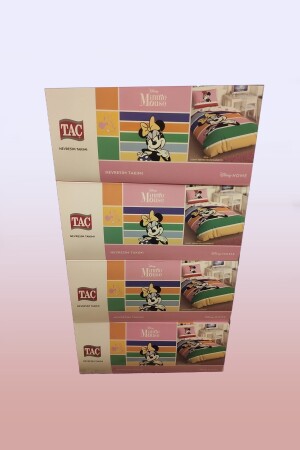 Einzelbettbezug-Set aus Baumwolle, lizenziert von Disney Minnie Mouse Rainbow 1000043804 - 6