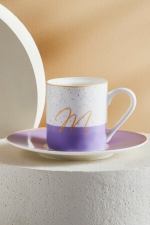 Einzelne Kaffeetasse aus Porzellan mit Buchstaben „M“ 100 ml 153. 03. 06. 9074 - 1