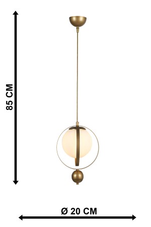 Einzelner Jupiter-Kronleuchter aus antikweißem Glas BEG0025BEG01 - 6