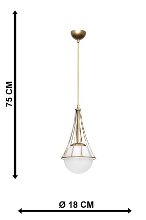 Einzelner Lapis-Kronleuchter aus Glop-Glas in Antikweiß BEG1040BEG01 - 5