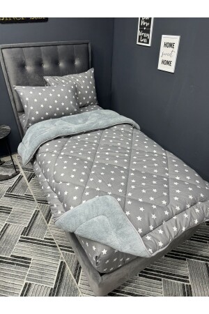 Einzelnes Welsoft Pufidik Schlafset (mit elastischen Laken) Grey Big Star - 5