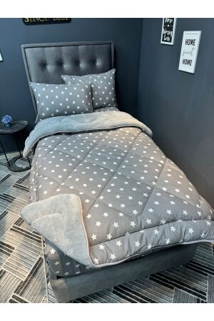 Einzelnes Welsoft Pufidik Schlafset (mit elastischen Laken) Grey Big Star - 6