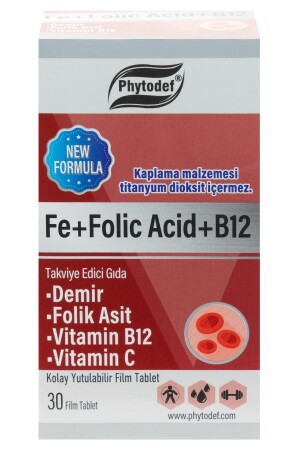 Eisen + Folsäure + Vitamin B12 + Vitamin C – 30 Tabletten - 4