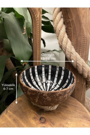 El Yapımı Hindistan Cevizi Kasesi Ve Kase Altlığı - Coconut Bowl - Bowl Kasesi - Çerezlik JDA00020 - 6