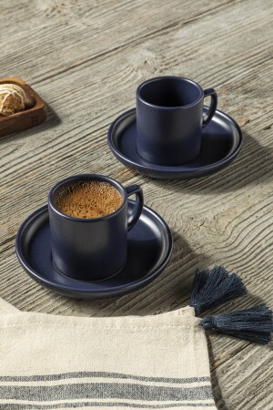 Elated Keramik-Set mit 2 Kaffeetassen, 105 ml, Dunkelblau, TYC00479094631 - 3