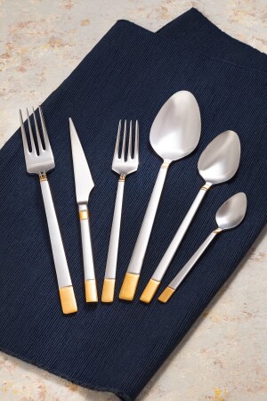 Elegance Duru Gold 84-teiliges Luxus-Gabel-Löffel-Messer-Set für 12 Personen 600. 02. 01. 0190 - 2