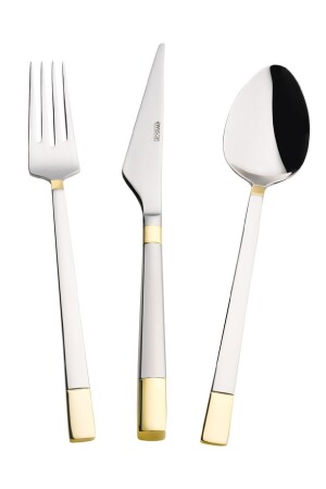 Elegance Duru Gold 84-teiliges Luxus-Gabel-Löffel-Messer-Set für 12 Personen 600. 02. 01. 0190 - 5