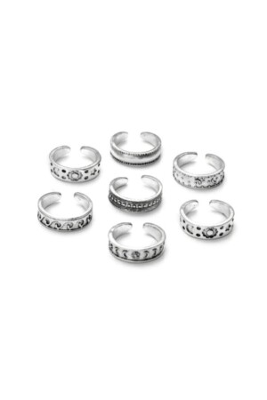 Elegantes Zehenring-Set aus Silber - 4