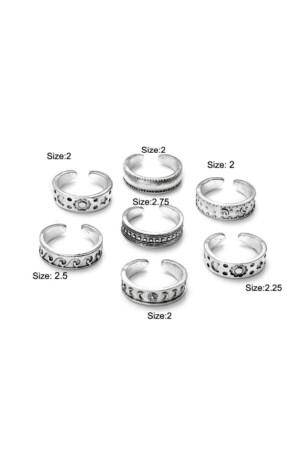 Elegantes Zehenring-Set aus Silber - 5