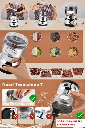 Elektrische Kaffee Gewürz Impulse Mühle Maschine Reis Pfeffer Getreide Mühle Fleischwolf Praktische Küche Stahl Mühle Maschine. 001 - 4