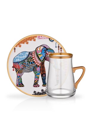 Elephant Kulplu Tek Kişilik Çay Seti 02GLR 35242 - 2