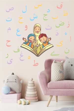 Elif Ba Learning Kids Ramadan-Aufkleber-Set, Ramadan-Dekorationen, pädagogisches Aufkleber-Set für den Religionsunterricht, 40 x 80 - 2