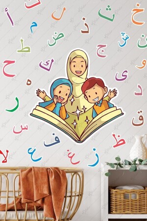 Elif Ba Lernen Kinder Ramadan Aufkleber Set Ramadan Dekorationen pädagogische Aufkleber für religiöse Bildung - 4