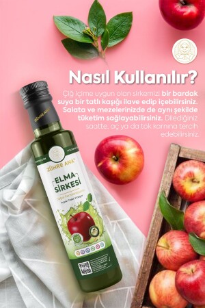 Elma Sirkesi Doğal Fermantasyon Apple Cider Vinegar 500 Ml - 3