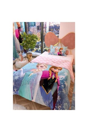 Elsa doppelseitiges Kinderbettbezug-Set 160 x 220 cm NEVELSA - 1