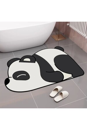 Else Panda wasserabsorbierende Badematte für die Dusche vorne, WC-Sitz, einteiliger Tier-Badeteppich - 2