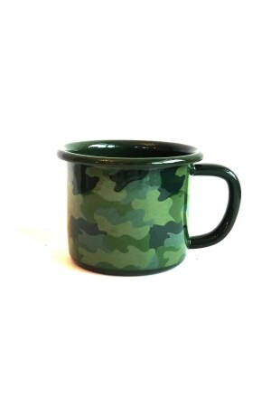 Emaille-Tasse, groß, Camping, Camouflage, K-KUPA320-CAMOUFLAGE GREEN - 2