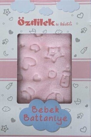 Embos Peluş Bebek Battaniyesi 100 X 120 Pembe - 2