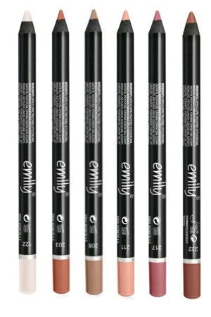 Emily Lip Pencil 6er-Pack Nr.: 122-203-208-211-217-222 - 2