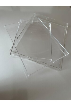 Enbulur Plexiglas-Präsentationstabletts 24 x 18 cm, 30 x 22 cm und 33 x 23 cm (3 Stück). Produkt) 1242 - 5