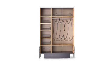 Enna 3-türiger Kleiderschrank - 4