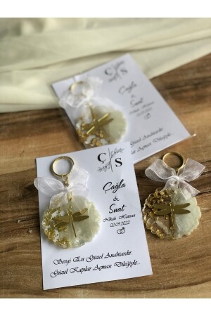 Epoxidharz-Schlüsselanhänger mit 25 Karten, Hochzeit, Henna, Versprechen, Verlobungsgeschenk, Schlüsselanhänger Geschenk PRA-6873002-5707 - 3