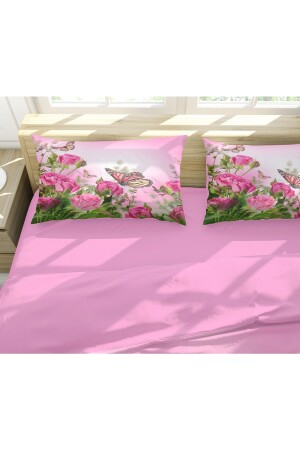 Erayshome Pink Rose 3D-Digitaldruck-Doppelbettbezug-Set Pmbe_GL_Btrly - 5