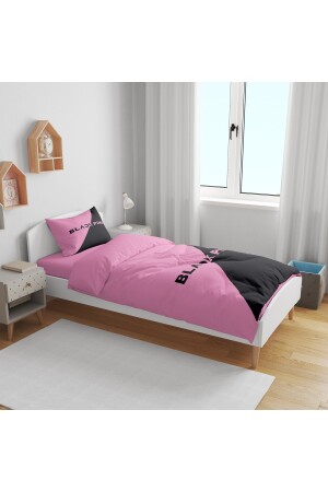 Erayshome Schwarz Rosa 3D-bedrucktes Einzelbett-Bettbezug-Set ohne Bettlaken BlckPnkkÇ008 - 3