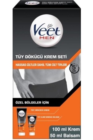 Erkek Özel Bölgeler İçin Tüy Dökücü Krem Seti 100-50 ml - 1