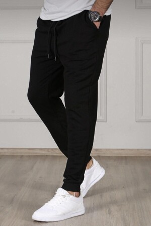 Erkek Siyah Slim Fit Jogger Eşofman Altı - 1