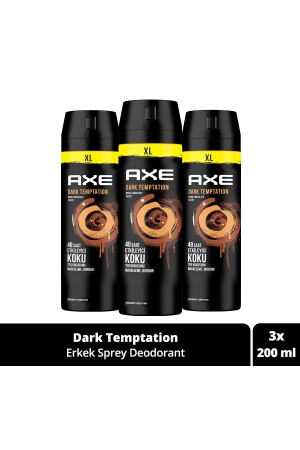 Erkek Sprey Deodorant Dark Temptation Xl 48 Saat Etkileyici Koku 200 ml X3 Adet - 2