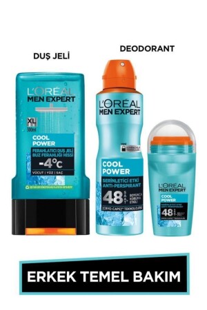 Erkek Temel Bakım Seti Cool Power Ferahlatıcı Duş Jeli 300ml - Cool Power Deodorant - Roll on PKTTERCOOFDUSST - 1