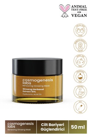 Erneuernde Ginseng-Maske, 50 ml, vegan, Barrierestärkung, Linienerscheinungsregulator (10 % GINSENG), CGL205 - 3