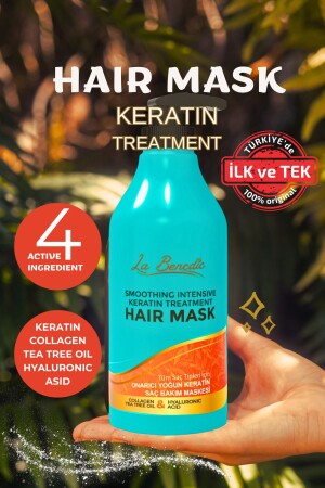 Erweichende Intensiv-Keratin-Kollagen-Haarpflegemaske (FÜR ALLE HAARTYPEN) 500 ml E - 5