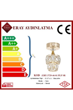 Ery 3729-47-01 Plofonyer Sarı Tekli Avize ERY 3729-47-01 PLF SR - 7