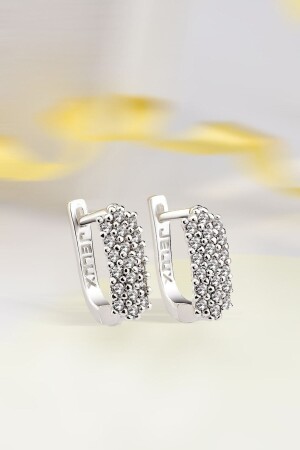 Eternity-Ohrring aus 925er-Sterlingsilber mit Zirkonstein - 2