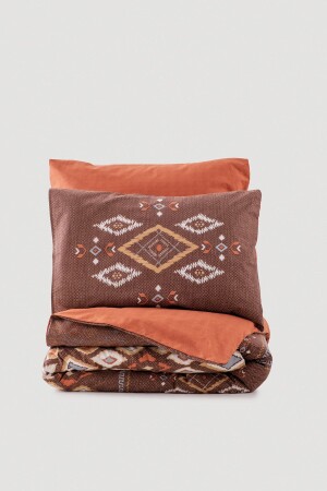 Ethnisches Doppelbett-Bettbezug-Set Belize Brown 8680108063033 - 9