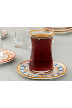 Etnik Porselen 12 Parça Çay Seti 160 ml Renkli 10035090 - 4