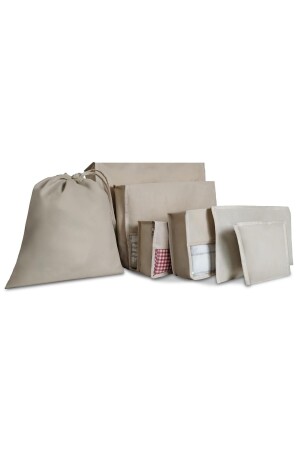 EV TEXTILE BEIGE KOFFER-ORGANIZER-SET, 7-TEILIG - 3