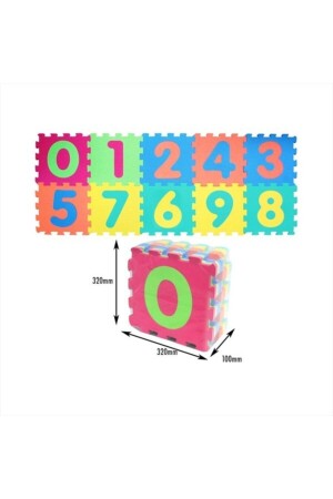 Eva 10 Parça Puzzle Oyun Matı Numaralar - STT-1001B3 - 1