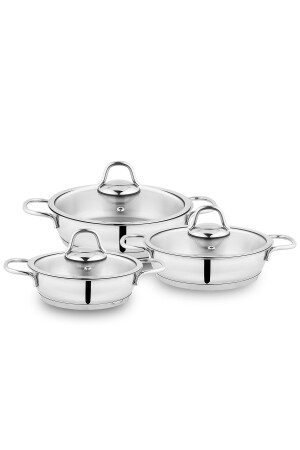 Eva Steel Pfannenset, 6-teilig. -inox 1S1601-13003-INX01 - 5