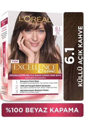 Excellence Creme-Haarfärbemittel – 6. 1 Aschiges Hellbraun - 2