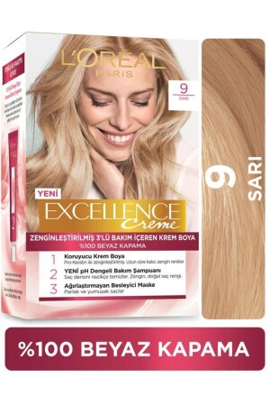 Excellence Creme Haarfärbemittel 9 Gelb - 2