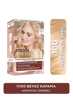 Excellence Creme Nude Renkler Saç Boyası – 10u Nude Açık Sarı - 3