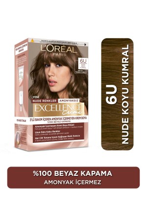 Excellence Creme Nude Renkler Saç Boyası – 6u Nude Koyu Kumral - 2